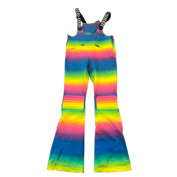 Perfect Moment Womens Multicolor Rainbow Flare Leg One-Piece Jumpsuit Size M - Picture 2 of 16